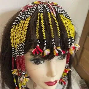 Vintage Handmade Native American Beaded Dangling Hair Comb Rare One of a Kind Handmade | Accessories | Vintage Handmade Native American  main image 2